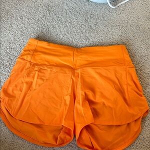 Lululemon Athletica Bright Orange Athletic Shorts